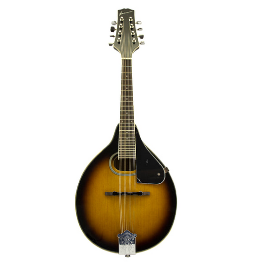 Kona KMA2 A-Style Oval Hole Mandolin

The Kona A style oval-hole mandolin offers a laminate spruce top with Lindenwood back and sides in a beautiful tobacco sunburst finish. It features a fully bound body and multi-ply top binding. It also features a mapl