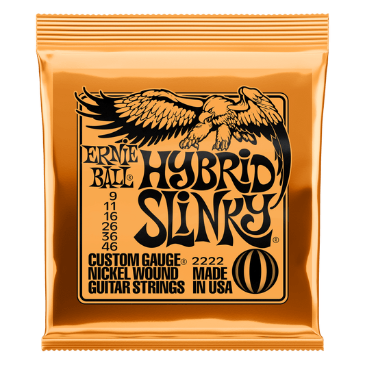 Ernie Ball Nickel Wound Electric Guitar Strings are made from nickel plated steel wire wrapped around tin plated hex shaped steel core wire. The plain strings are made of specially tempered tin plated high carbon steel producing a well balanced tone for y