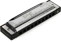 If you've got the blues, you need a Fender Blues Deluxe Harmonica to show it. Blues Deluxe harmonicas are solid instruments with quality construction that are as playable for the beginner with a sad story to tell as they are for the old blues hound. With 