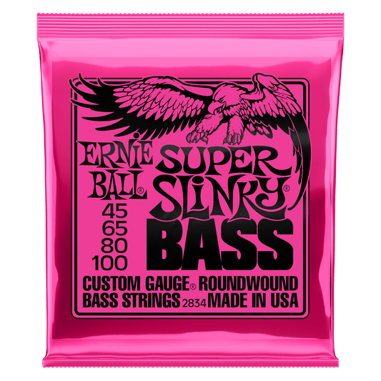 Ernie Ball Nickel Wound Electric Bass Strings are made from nickel plated steel wrapped around a hex shaped steel core wire. Each bass guitar string produces a bright, balanced tone and is manufactured with the finest and freshest raw materials in the bea