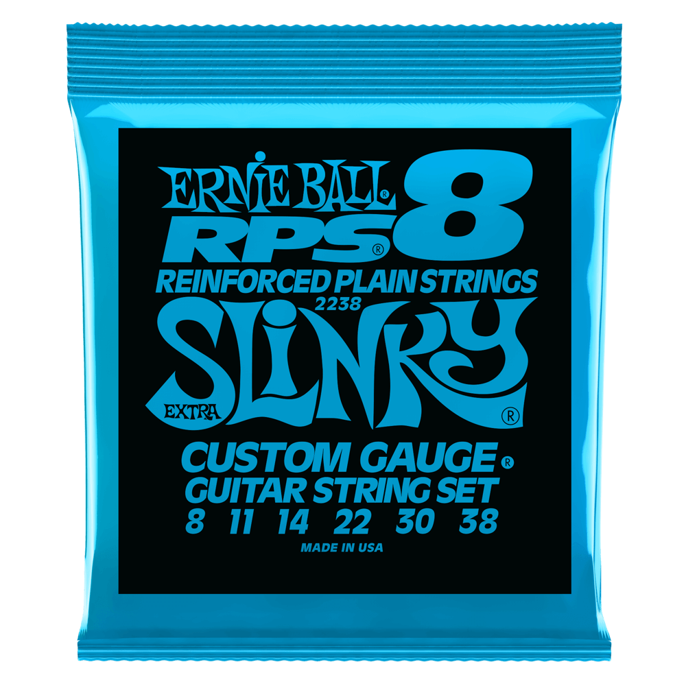 Ernie Ball RPS Nickel Wound Electric Guitar Strings are made from nickel plated steel wire wrapped around tin plated hex shaped steel core wire. The plain strings feature a patented winding of brass wire that is tightly wrapped around the lock twist of th