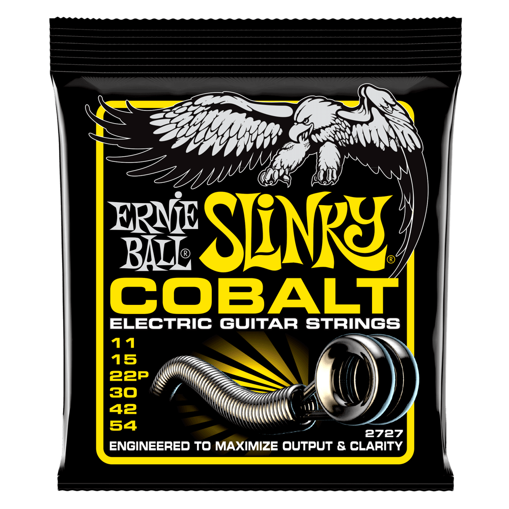 Ernie Ball Cobalt Slinky Electric Guitar Strings provide an extended dynamic range, incredible harmonic response, increased low end, and crisp, clear highs. Cobalt provides a stronger magnetic relationship between pickups and strings than any other alloy 