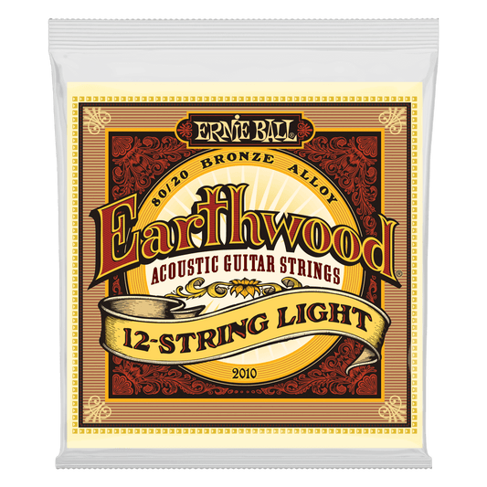 Ernie Ball Earthwood 80/20 Bronze Acoustic Guitar Strings are made from 80% copper, 20% zinc wire wrapped around hex shaped brass plated steel core wire. These acoustic guitar strings provide a crisp, ringing sound with pleasing overtones. Gauges .009 .00