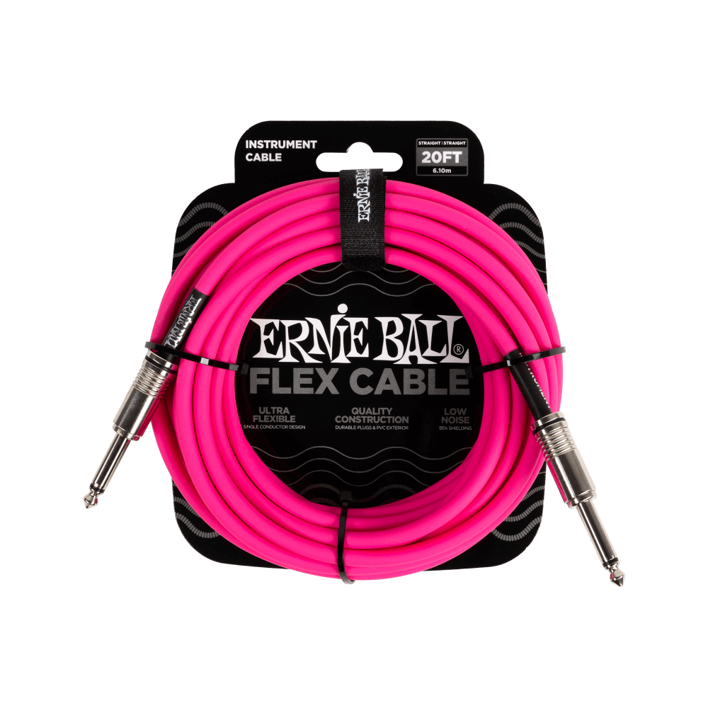 Ernie Ball Flex cables feature a quality design made with reliable components that are built to last. This single conductor design provides crystal, clear tone, and extra flex for easy coiling. Flex cables utilize 95% shielding to reject unwanted noise an