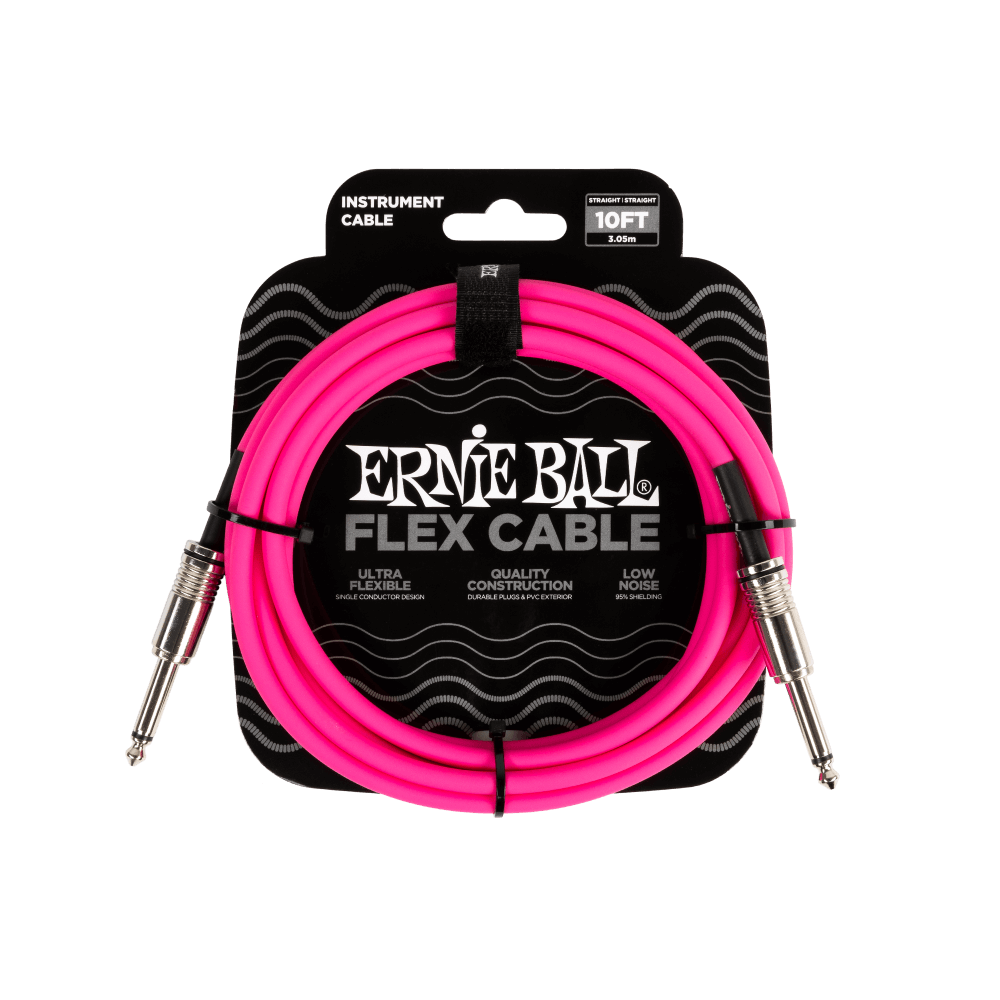 Ernie Ball Flex cables feature a quality design made with reliable components that are built to last. This single conductor design provides crystal, clear tone, and extra flex for easy coiling. Flex cables utilize 95% shielding to reject unwanted noise an