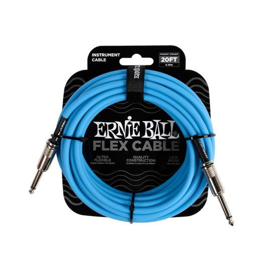 Ernie Ball Flex cables feature a quality design made with reliable components that are built to last. This single conductor design provides crystal, clear tone, and extra flex for easy coiling. Flex cables utilize 95% shielding to reject unwanted noise an