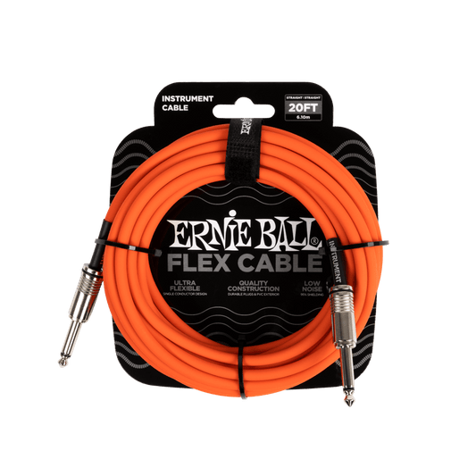 Ernie Ball Flex cables feature a quality design made with reliable components that are built to last. This single conductor design provides crystal, clear tone, and extra flex for easy coiling. Flex cables utilize 95% shielding to reject unwanted noise an