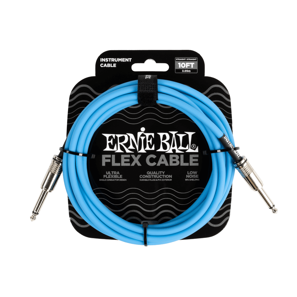 Ernie Ball Flex cables feature a quality design made with reliable components that are built to last. This single conductor design provides crystal, clear tone, and extra flex for easy coiling. Flex cables utilize 95% shielding to reject unwanted noise an