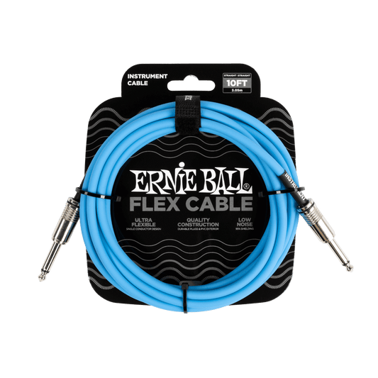 Ernie Ball Flex cables feature a quality design made with reliable components that are built to last. This single conductor design provides crystal, clear tone, and extra flex for easy coiling. Flex cables utilize 95% shielding to reject unwanted noise an