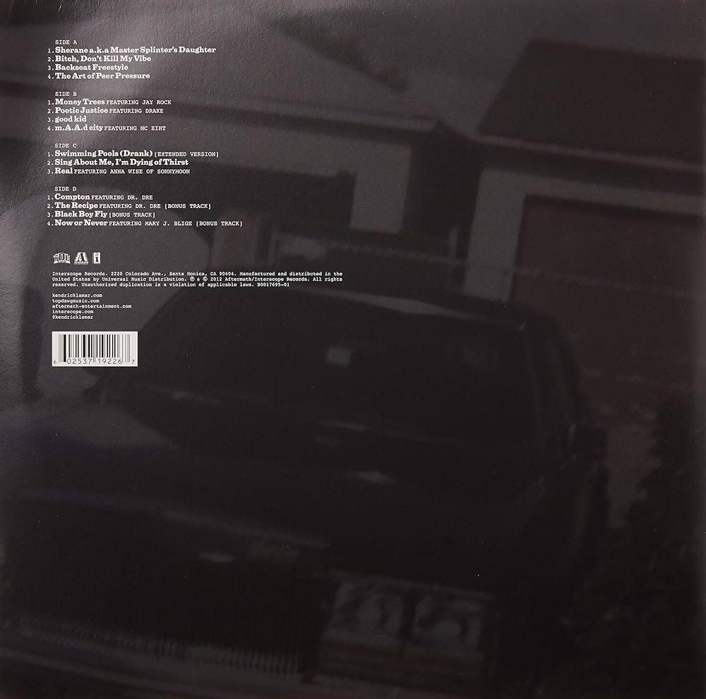 Artist: Kendrick Lamar

Title: Good Kid, m.A.A.d City

Format: Vinyl

Genre: Hip Hop

Condition: Brand New