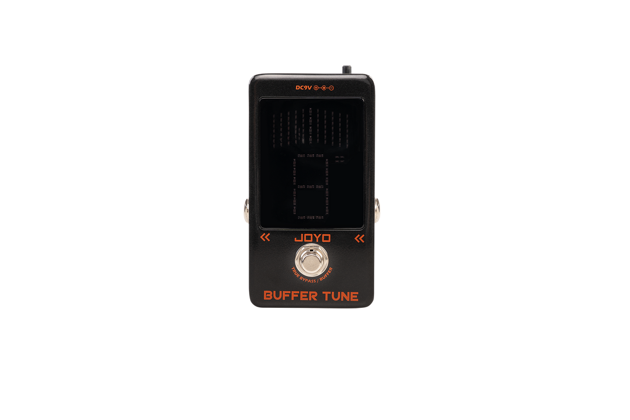 JF-19 Features Buffer and Tuner. The Buffer save the trouble of long audio cables or tone loss due to multiple pedals are connected in series, while the Buffer circuit retains the original tone when multiple pedals are in use. Fits for 7-string guitars an