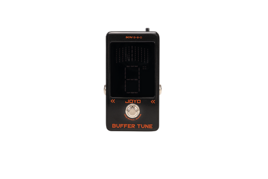 JF-19 Features Buffer and Tuner. The Buffer save the trouble of long audio cables or tone loss due to multiple pedals are connected in series, while the Buffer circuit retains the original tone when multiple pedals are in use. Fits for 7-string guitars an