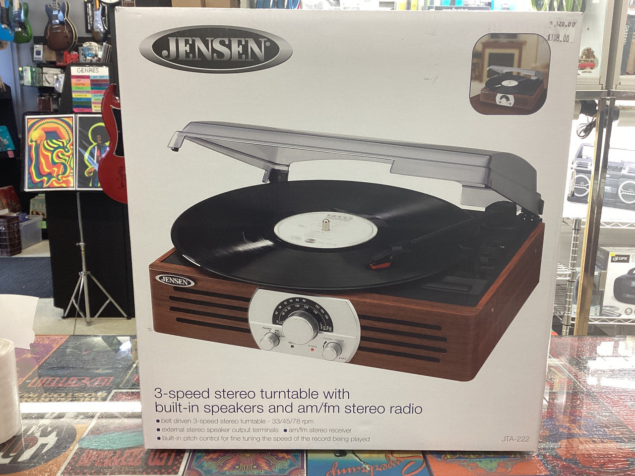 Jensen JTA 222 3 speed stereo turntable